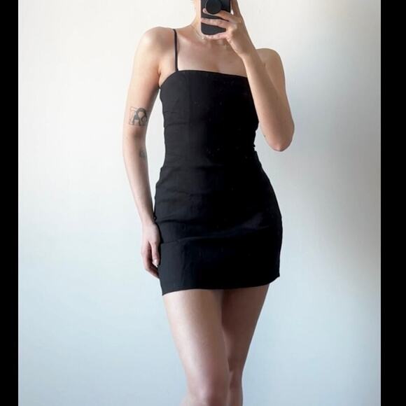 NWT COS 90s Retro Linen-blend Mini Bustier Dress - Picture 1 of 9
